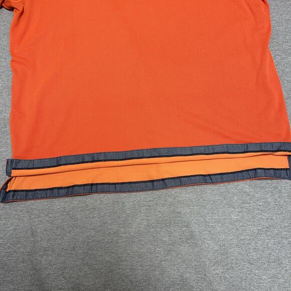 Nike Golf Tour Performance Dri-Fit Men's 2XL Orange Polo Hidden Collar Button - Picture 5 of 11